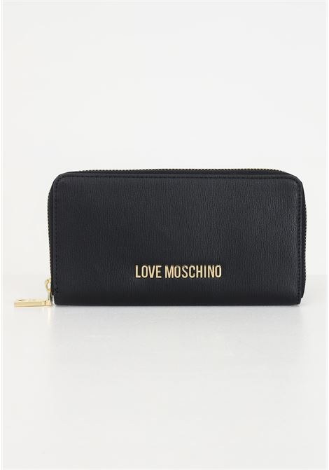 Black women's wallet with metallic logo LOVE MOSCHINO | JC5700PP1LLD0000